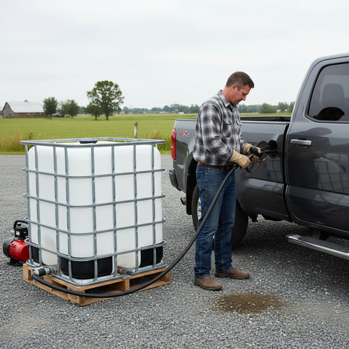 Ibc tank gravity fed fuel - tank,